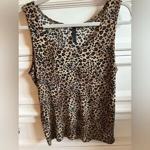 Leopard Print Sleeveless Top I VORY brand.